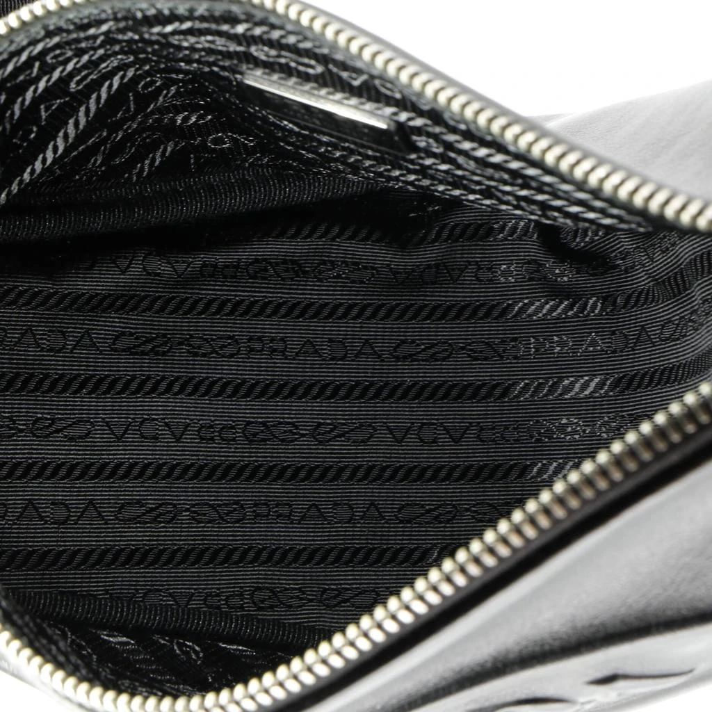 Prada Triangle Logo Zip Crossbody Bag Leather Small 4