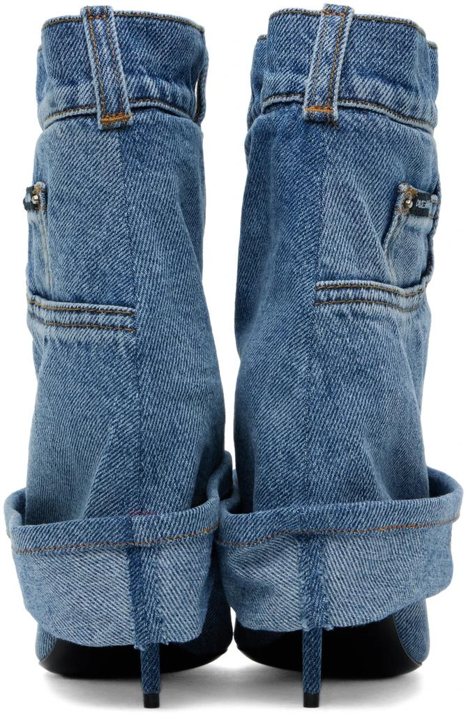 Dolce & Gabbana Blue Patchwork Denim Boots 2