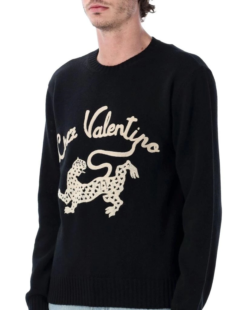 Valentino Valentino Animal Embroidered Crewneck Jumper 3