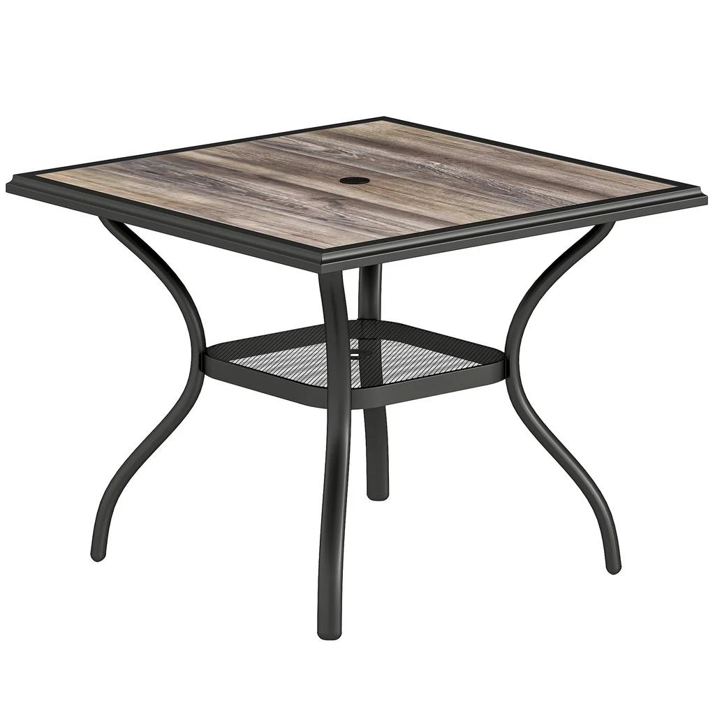 Hivvago 37" Square Patio Dining Table for 4