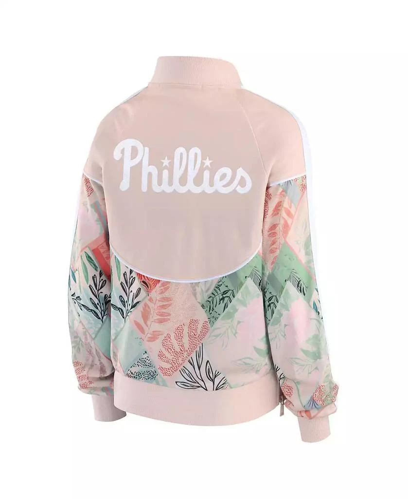 WEAR by Erin Andrews Women's Sand Philadelphia Phillies Raglan Full-Zip Track Jacket 4