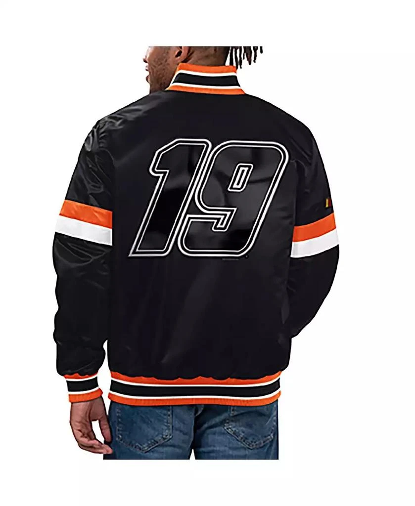 Starter Men's Black Martin Truex Jr Home Game Full-Snap Varsity Jacket 2