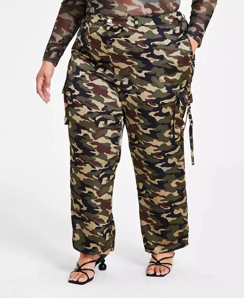 Nina Parker Trendy Plus Size Straight-Leg Cargo Pants 4