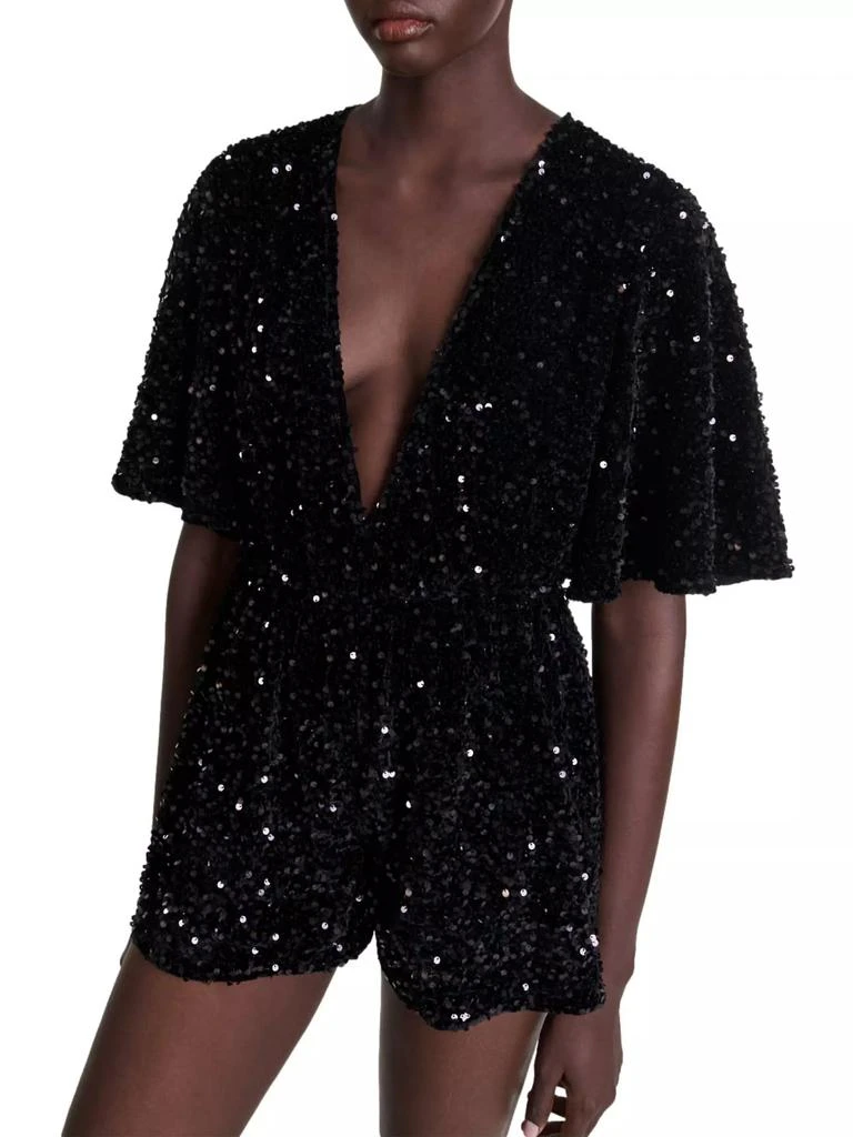 Maje Sequined Velvet Playsuit 5