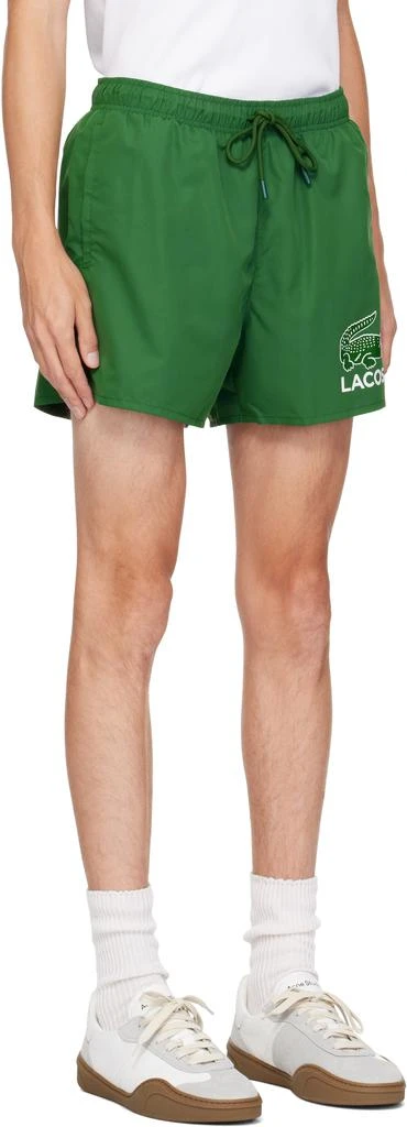 Lacoste Green Croc Print Swim Shorts 2