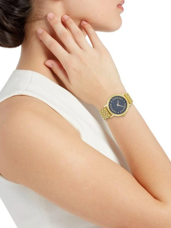 Versace V-Dollar IP Goldtone Stainless Steel Bracelet Watch/37MM 2