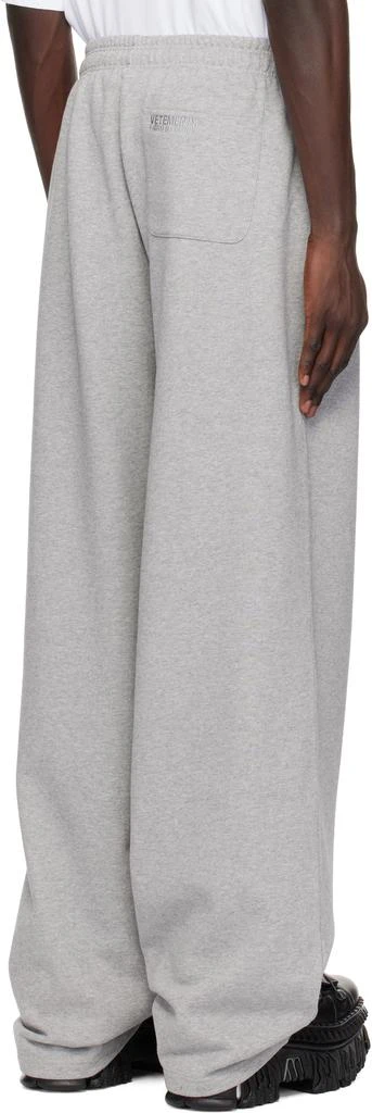 Vetements Gray Embroidered Logo Sweatpants 3