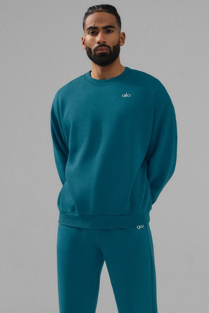 Alo Accolade Crew Neck Pullover - Oceanic Teal 1