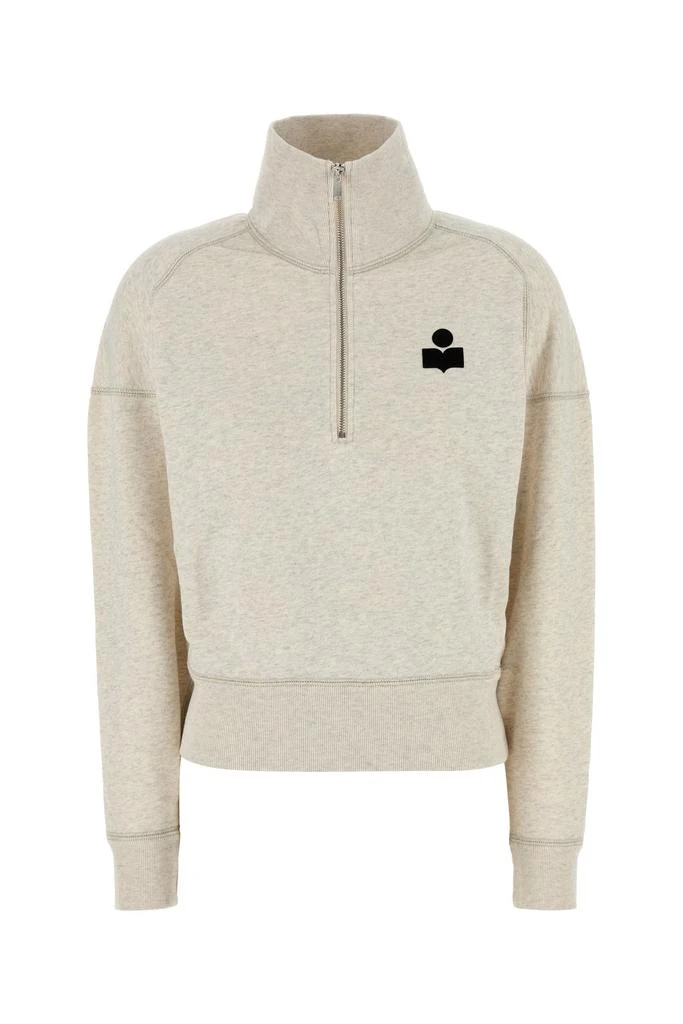 Isabel Marant Melange sand cotton blend Ross sweatshirt 1