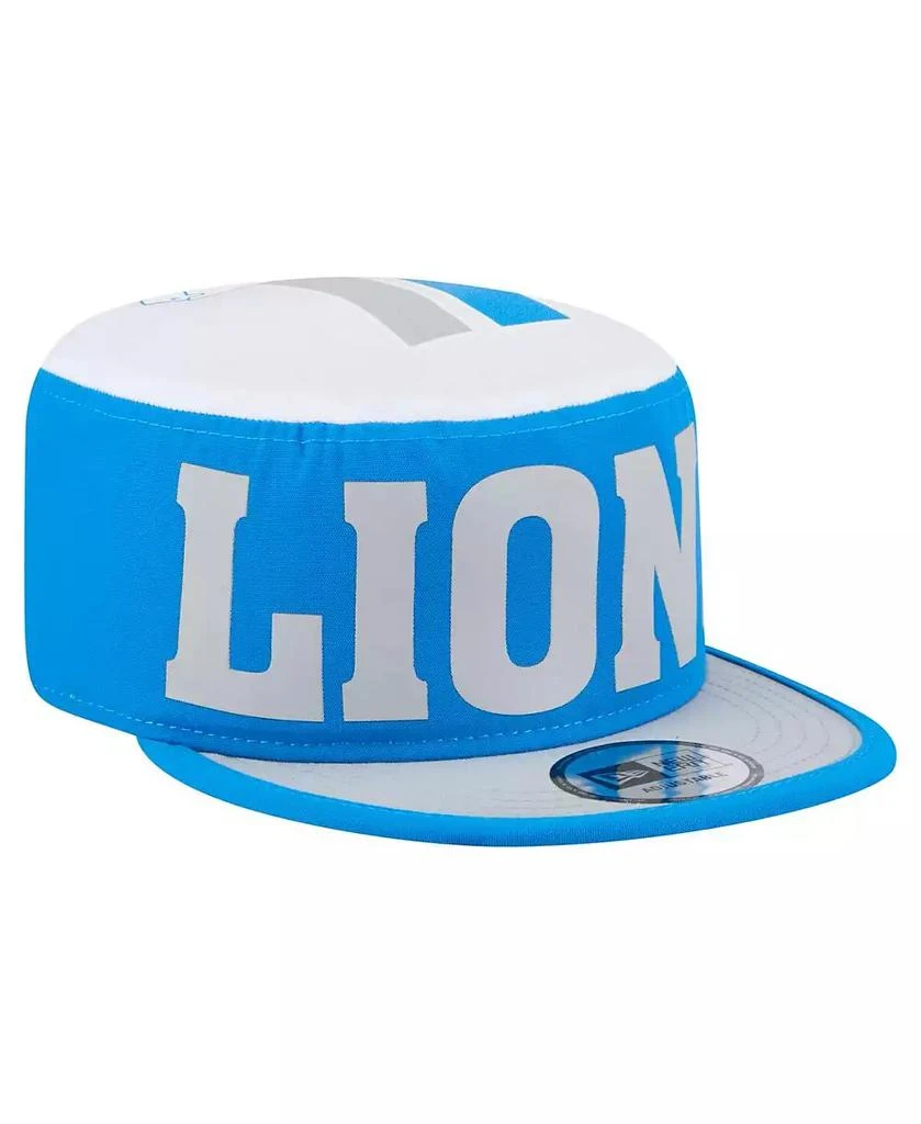 New Era Men's Blue Detroit Lions Throwback Retro Painter Snapback Hat 3