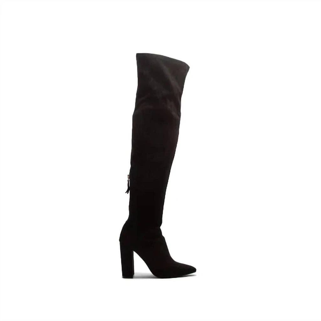 Qupid Women's Over the Knee Stretch Faux Suede Boots 2