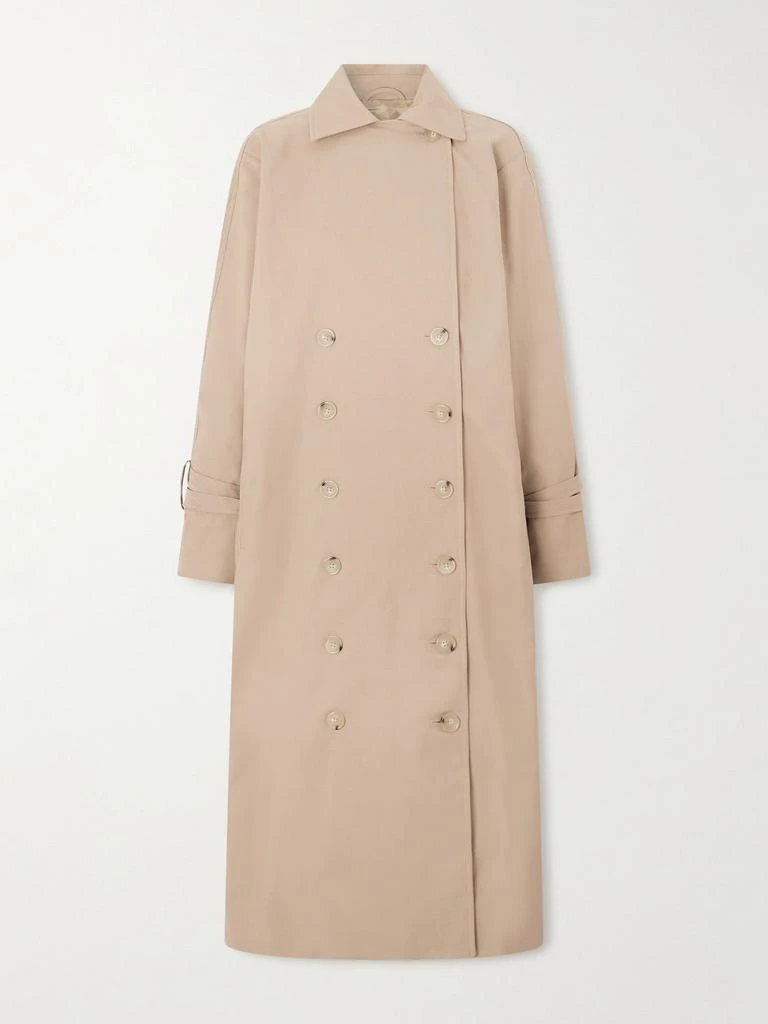 Totême Signature Double-breasted Cotton-blend Gabardine Trench Coat - Beige - DK34