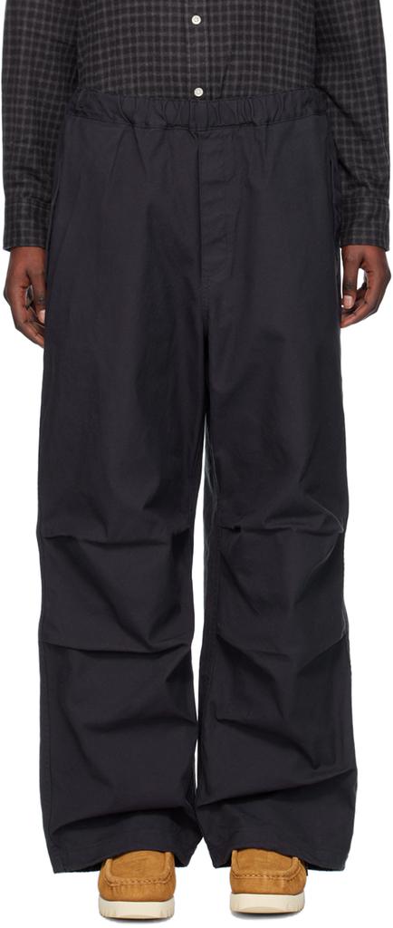 Bape Navy Embroidered Trousers