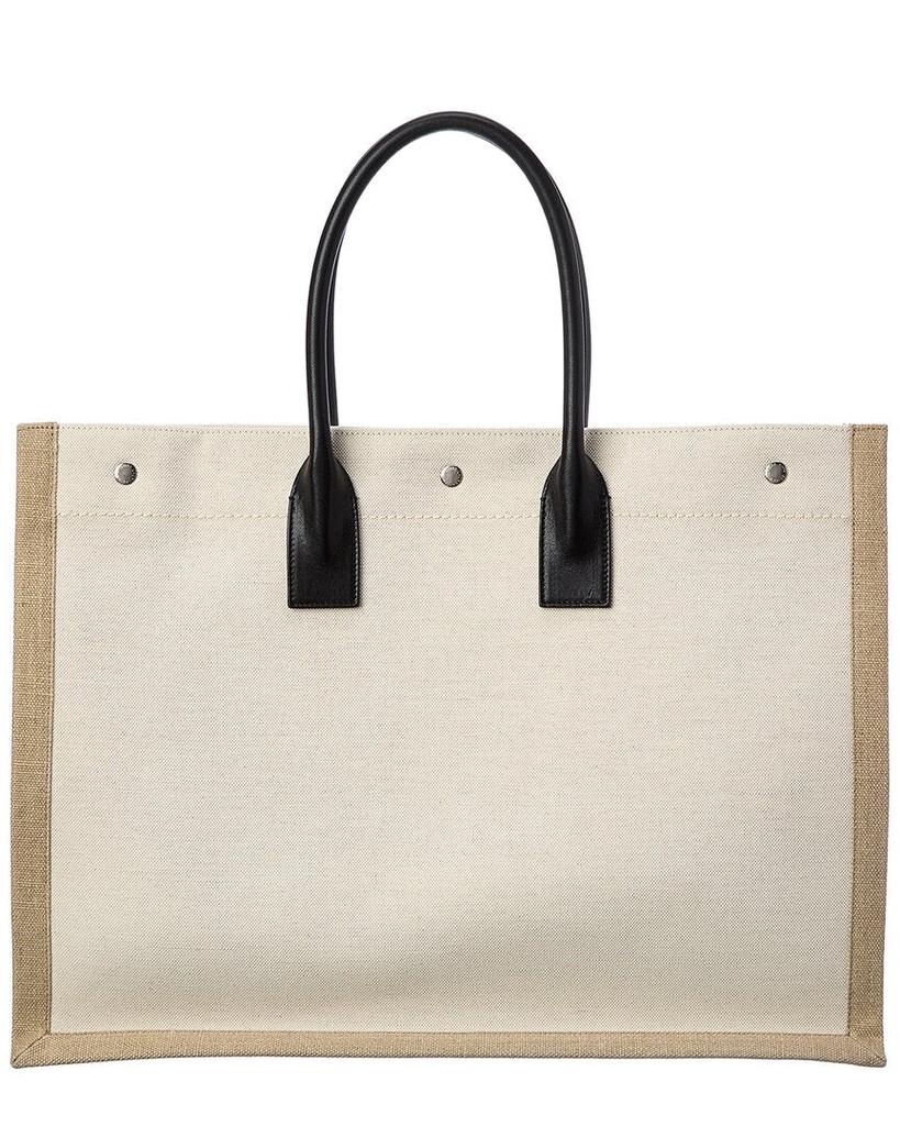 Saint Laurent Saint Laurent Rive Gauche Canvas & Leather Tote