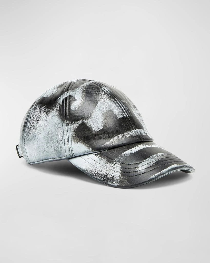 Diesel Men's C-Boyd Treated Leather Baseball Cap 1