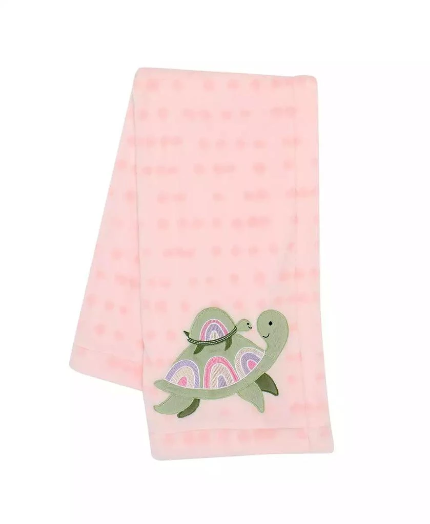 Lambs 
Ivy Sea Dreams Cozy Pink Fleece Turtle Applique Baby Blanket