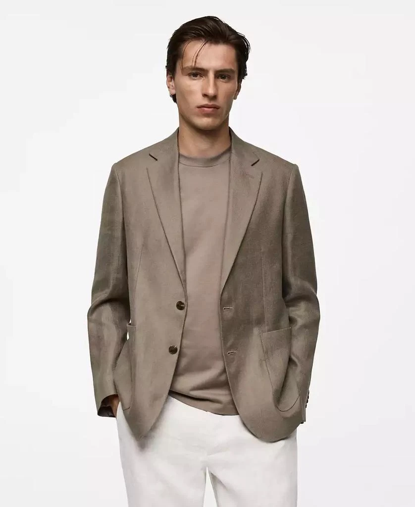 Mango Men's Linen Suit Blazer 1