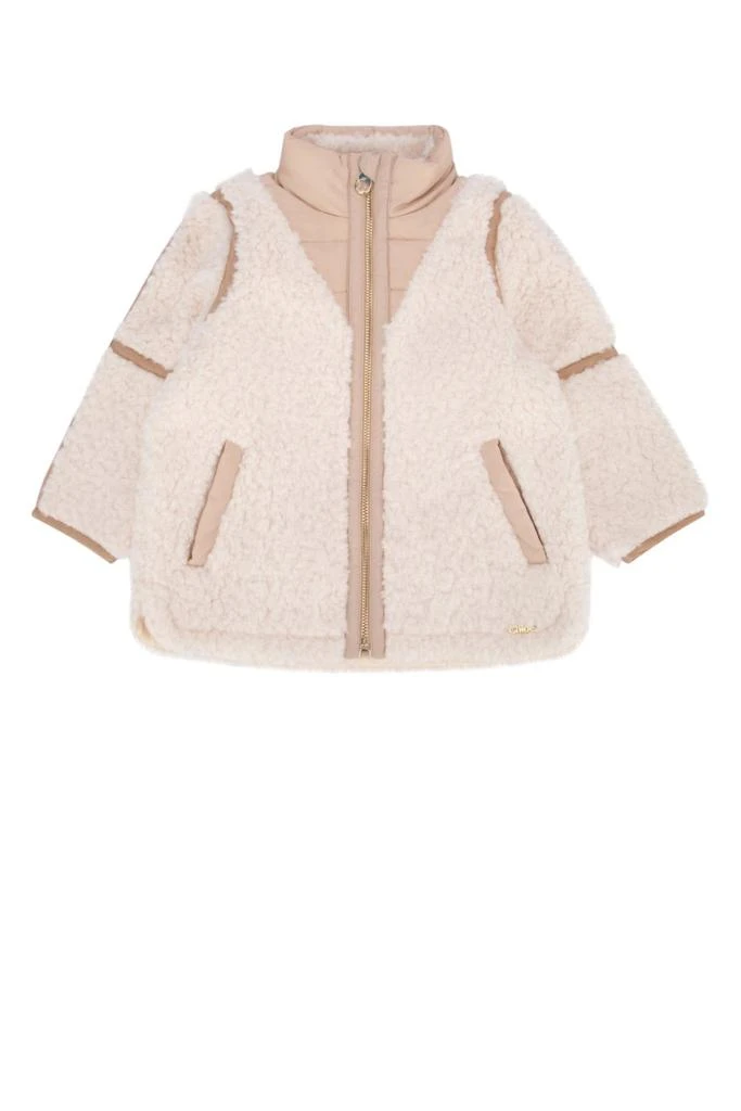 Chloé Chloé Kids Faux-Fur Zipped Coat