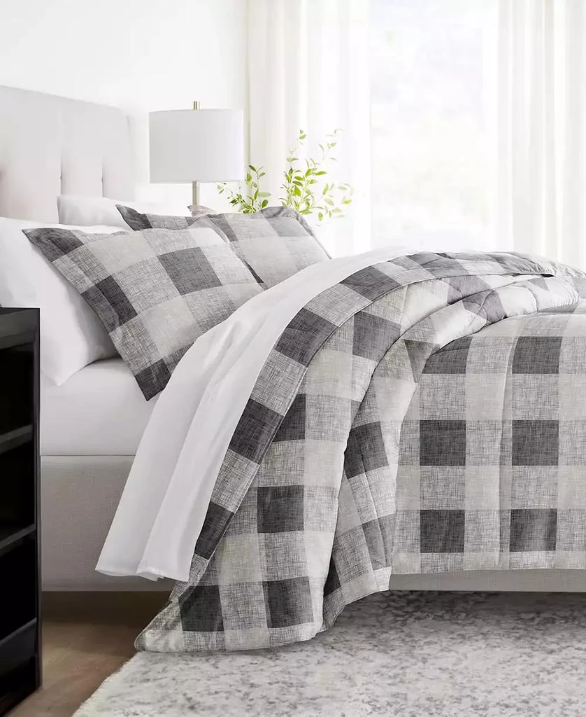 IENJOY HOME Ultra Soft Gingham 3-Pc. Comforter Set 4