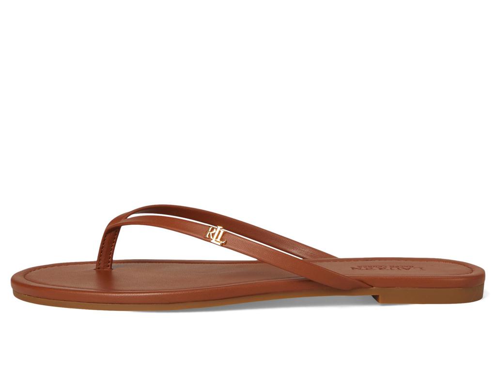 Ralph Lauren Raquel Leather Flip-flops - Sandals - Free