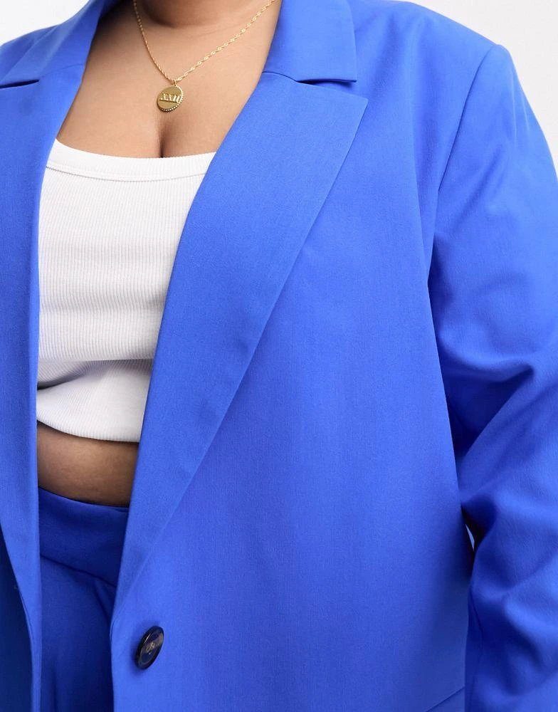 ASOS ASOS DESIGN Curve oversized suit blazer in electric blue 3