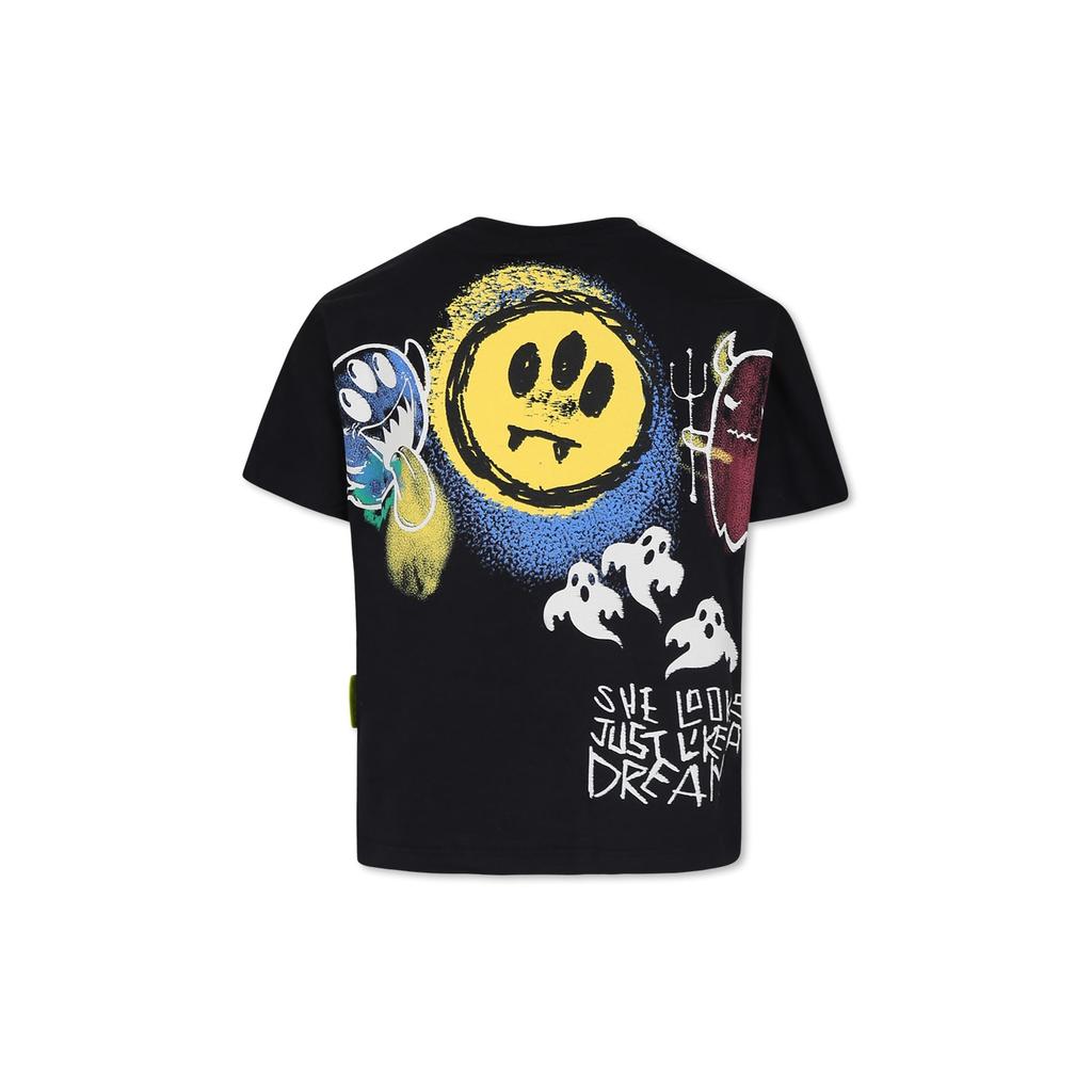 BARROW Black T-shirt For Kids With Smiley