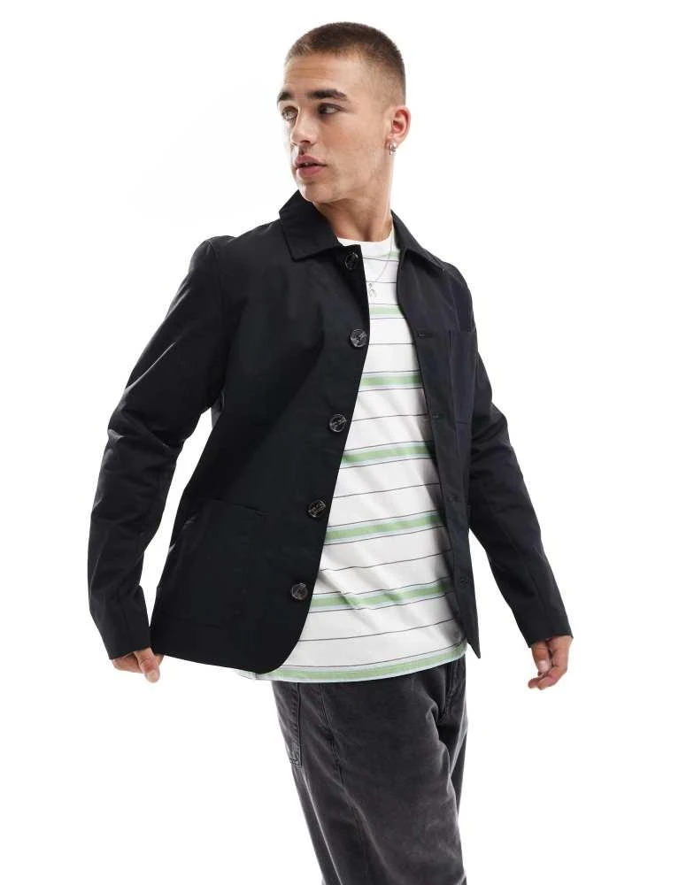 Brave Soul Brave Soul button through jacket in black 1