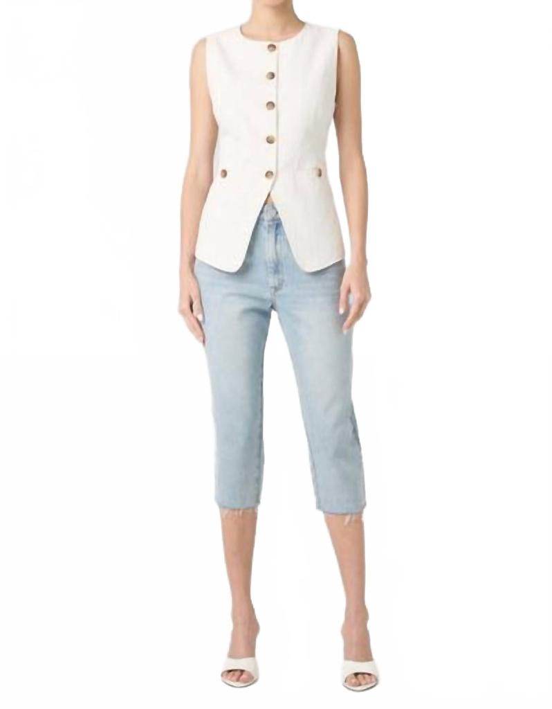 Blank NYC Cloud Burst Long Denim Vest