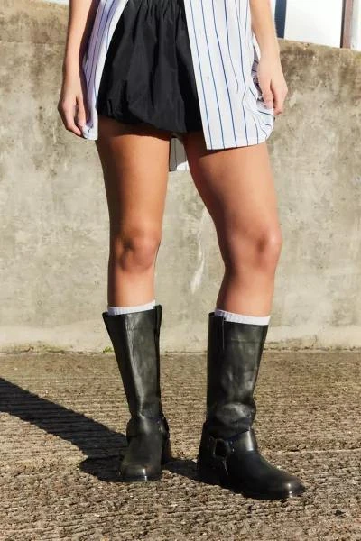 Urban Outfitters UO Black Leather Motocross Harness Boot 3