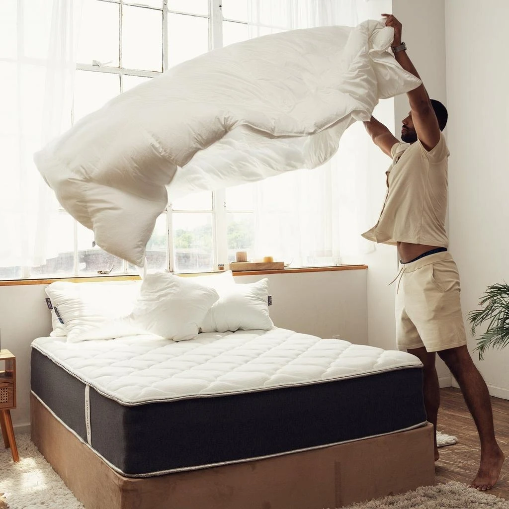 Lincove Down Comforter - Duvet, 600 Thread Count, 100% Cotton Sateen, Corner Loops 2