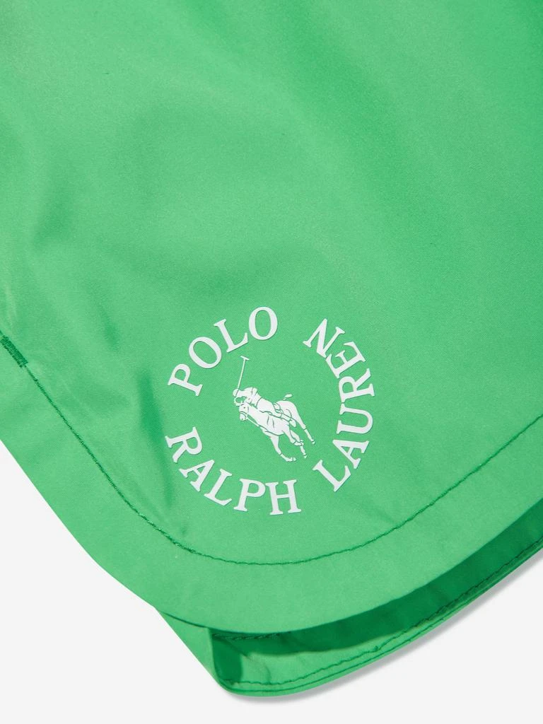 Ralph Lauren Girls Athletic Logo Shorts in Green 3