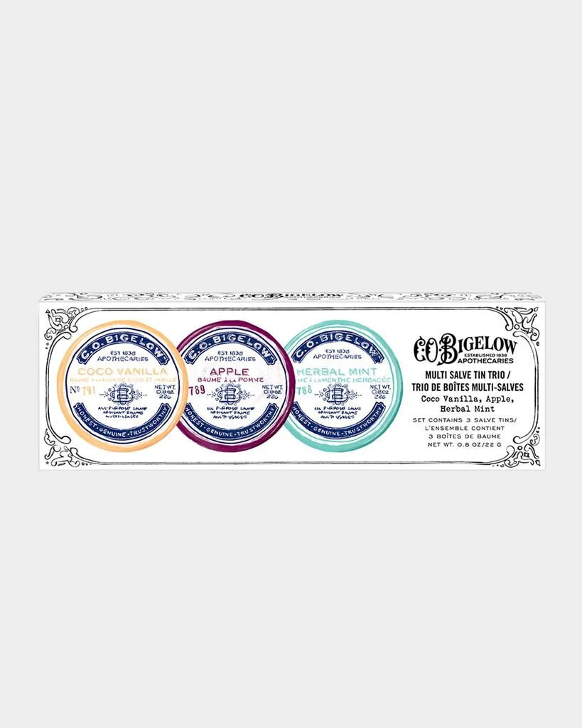C.O. Bigelow Lip Salve Tin Trio Set 1