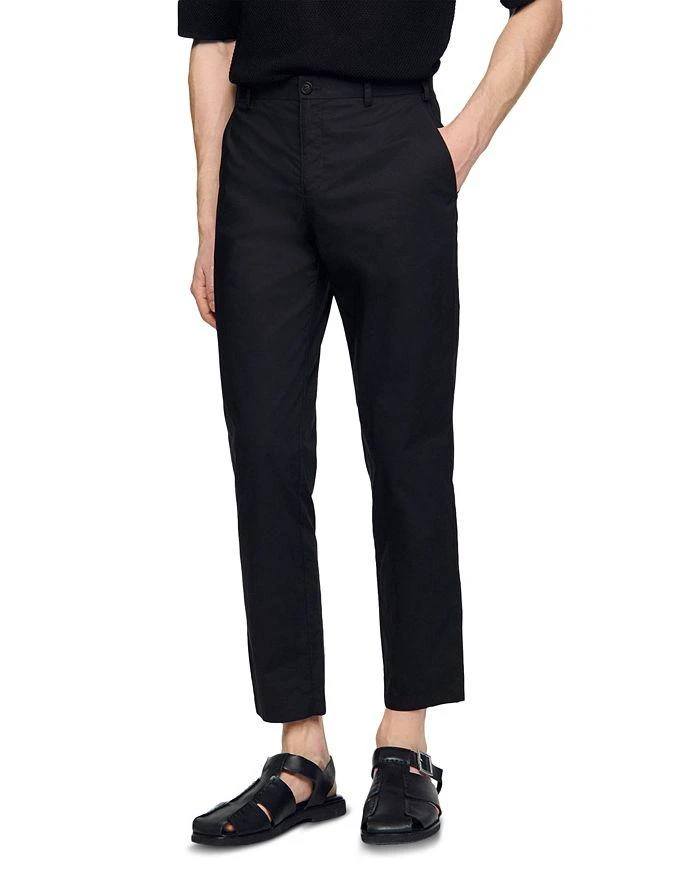 Sandro Talon Cotton Carrot Cut Pants 1