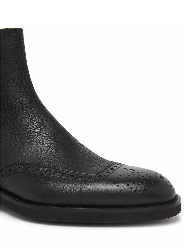 POLLINI Perforated Leather Ankle Boots 6