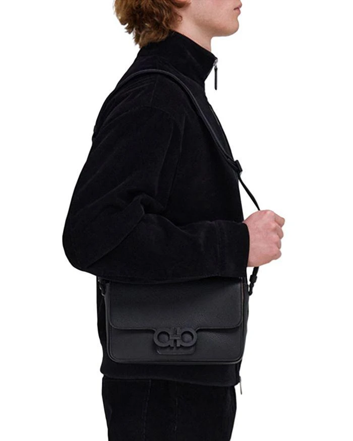 Salvatore Ferragamo Double Gancini Leather Shoulder Bag 2