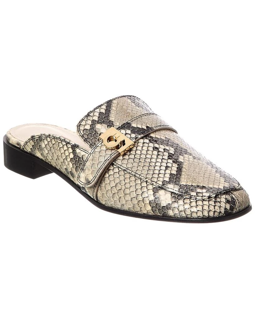 Salvatore Ferragamo Ferragamo Mavira Snake-Embossed Leather Mule 1
