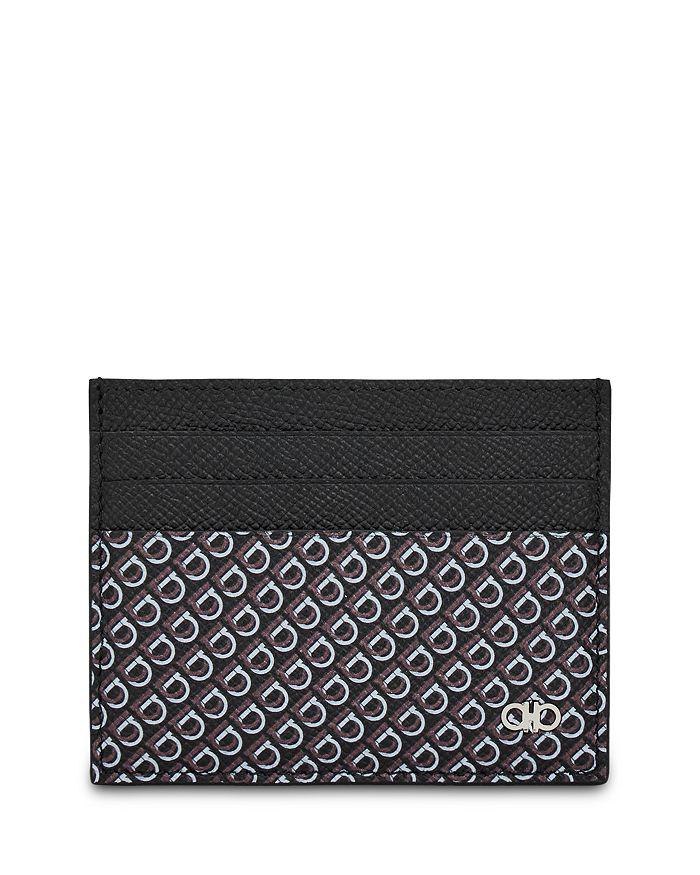 Salvatore Ferragamo Gancini Printed Card Holder