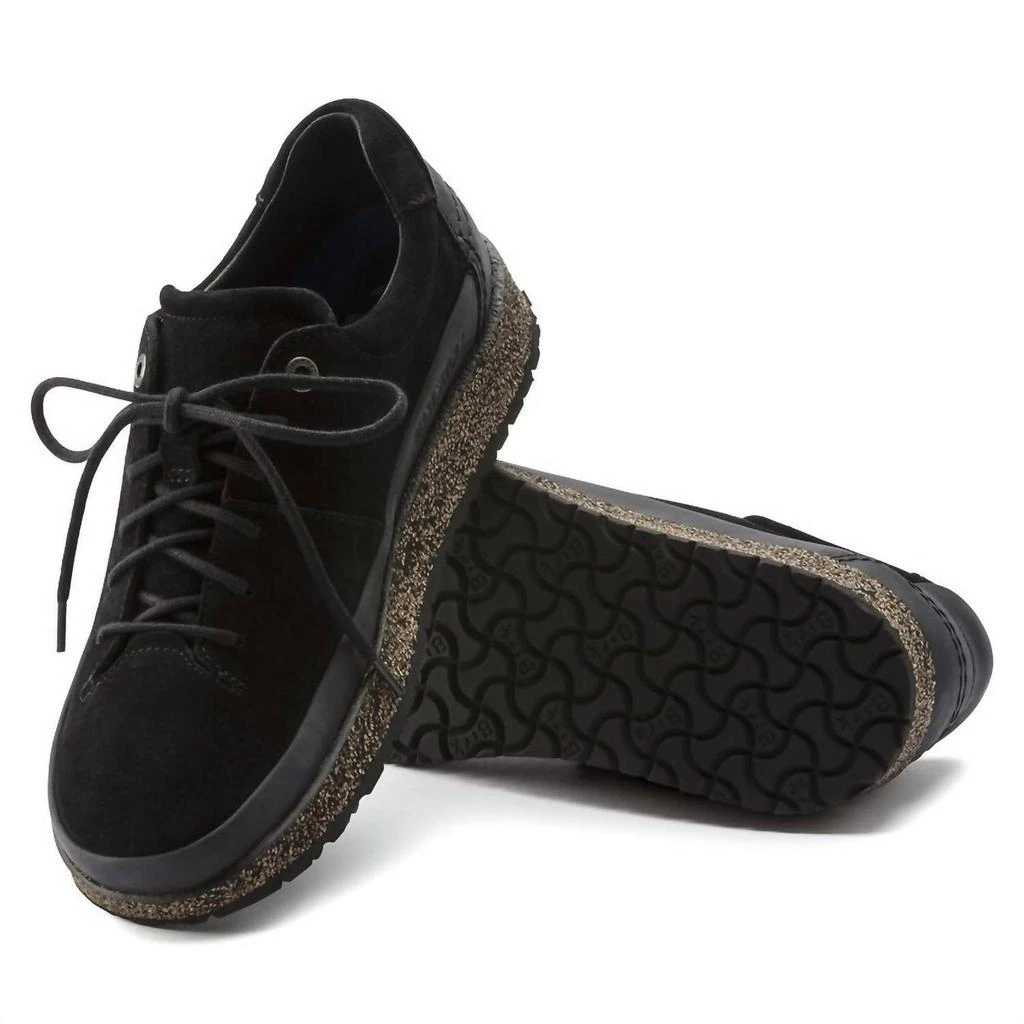 Birkenstock Women's Honnef Low Suede Leather Sneaker - Medium/narrow In Black 2