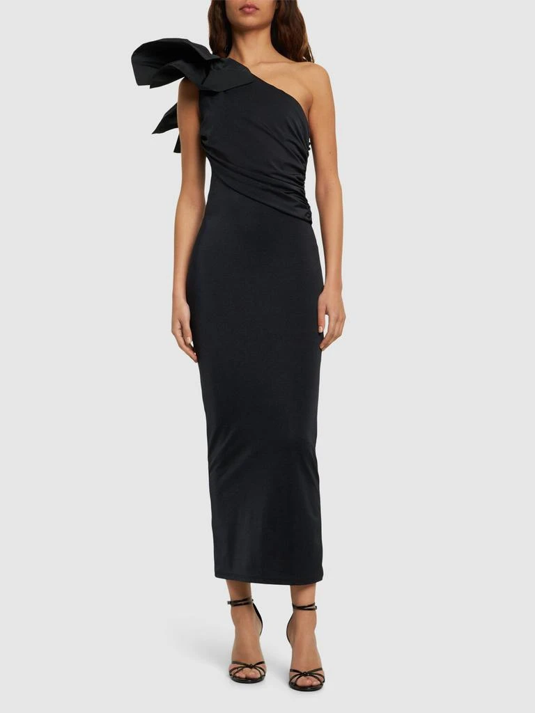 Giambattista Valli Lycra One Shoulder Draped Long Dress 1