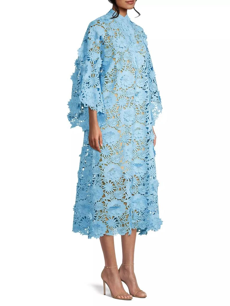 La Vie Style House Floral-Lace Caftan Midi-Dress 4