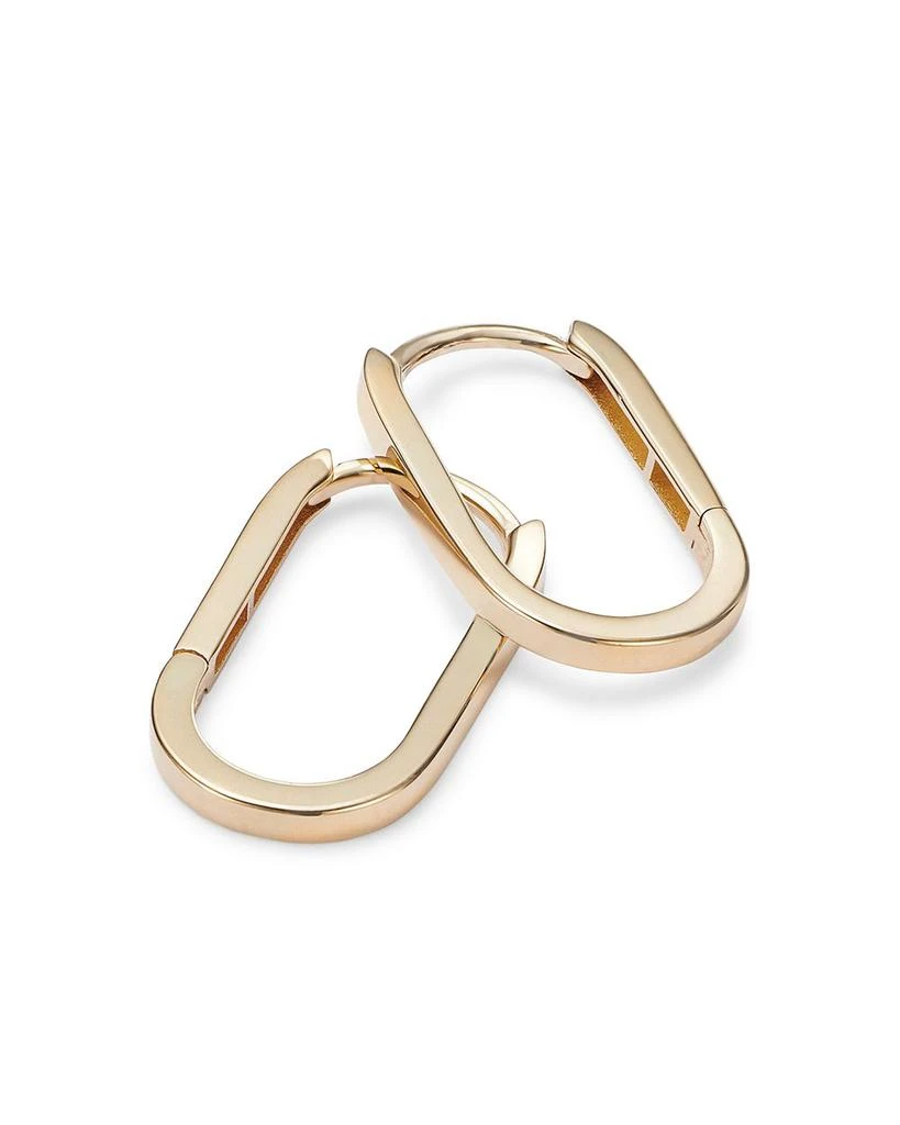 Moon 
Meadow 14K Yellow Gold Square Tube Hoop Earrings 3