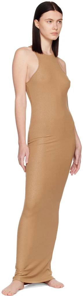 SKIMS Beige Soft Lounge Shimmer Maxi Dress 4