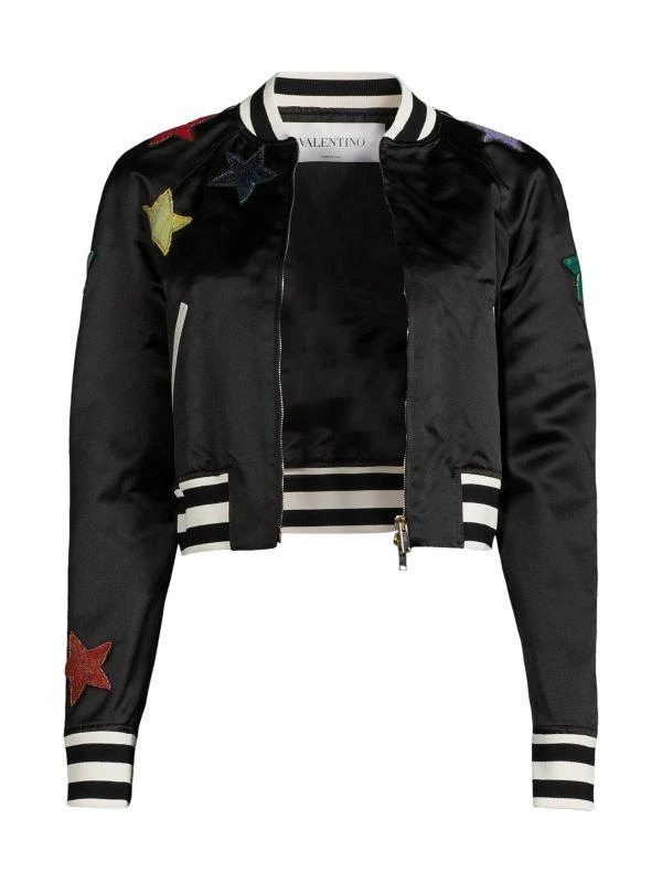 Valentino Star Embroidered Bomber Jacket 4