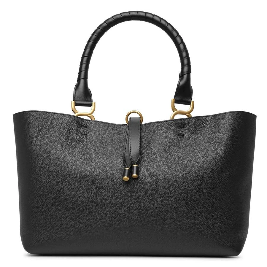 Chloé Marcie Leather Tote Bag in Black 1