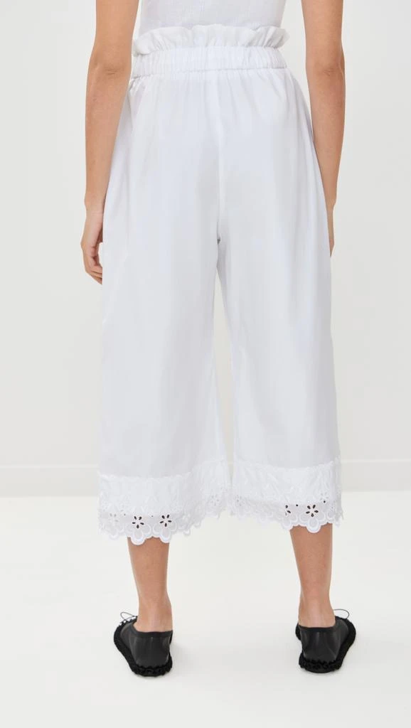 Simone Rocha Elasticated Ruffle Waist Cropped Trousers with Trim 2