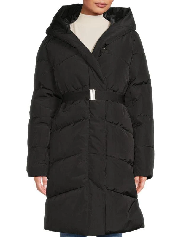 Rebecca Minkoff Belted Quilted Longline Puffer Jacket 1