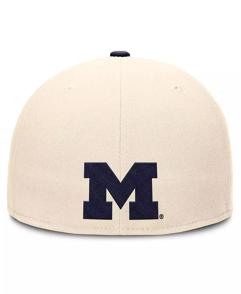 Jordan Men's Natural Michigan Wolverines Primetime True Performance Fitted Hat 2