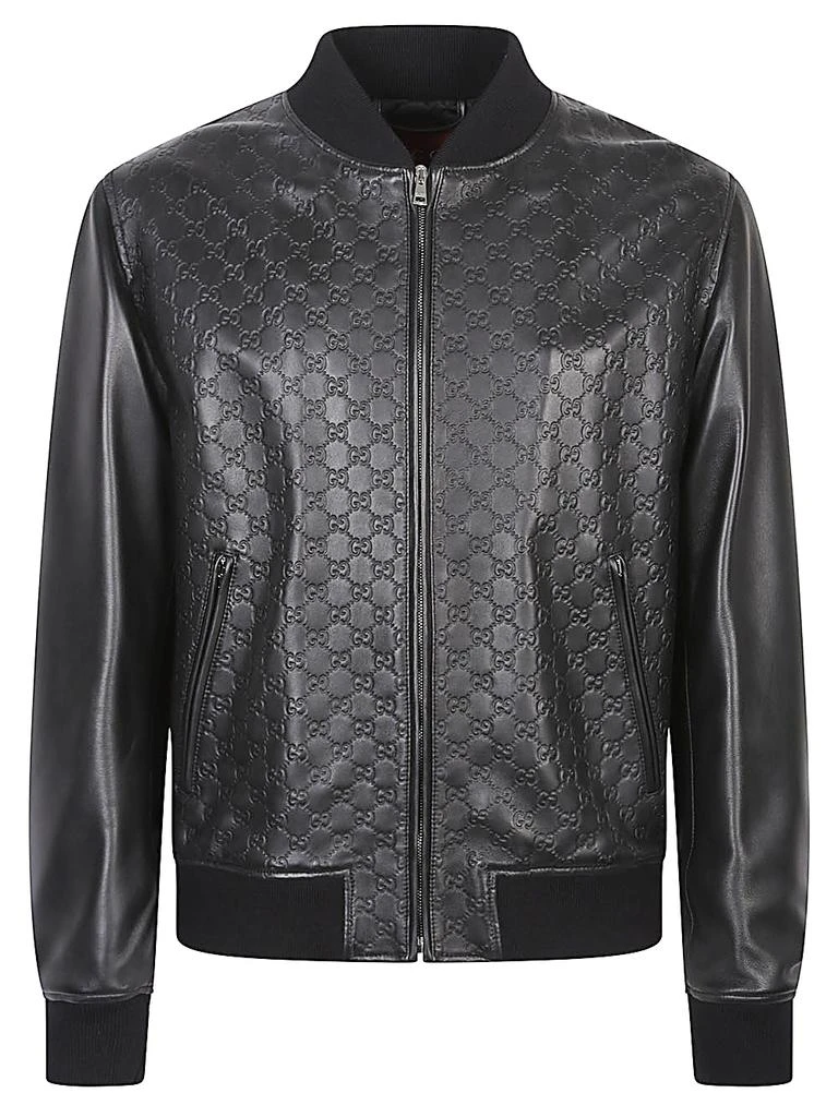 Gucci GG LEATHER BOMBER JACKET 1