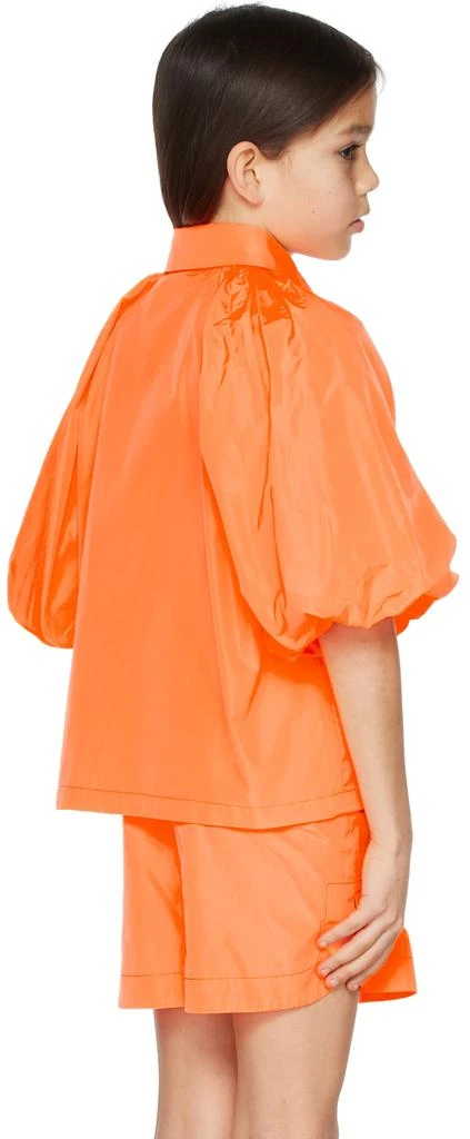 CRLNBSMNS Kids Orange Exaggerated Short Sleeve Shirt 4