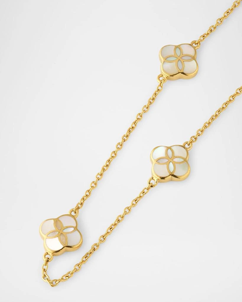 Jan Leslie Triple Petal Gemstone Station Necklace 3